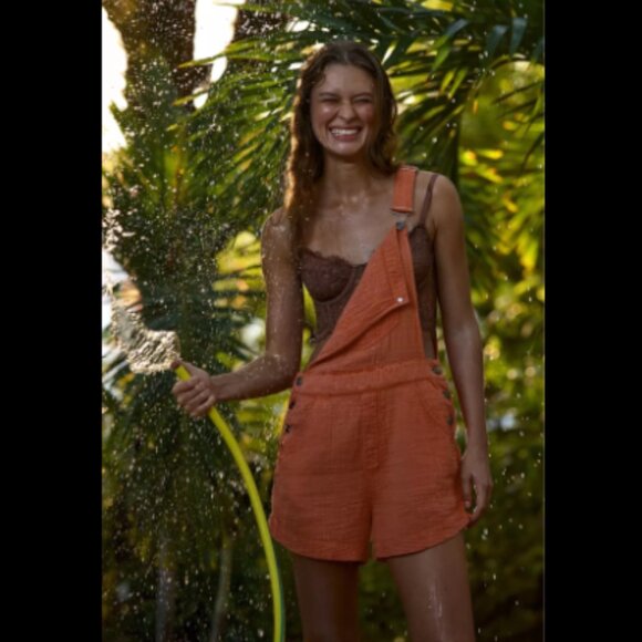 Brand New Women's Pilcro Gauze Micro Overalls - Picture 1 of 7